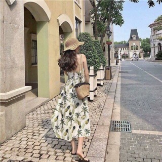 Váy maxi hình dứa 