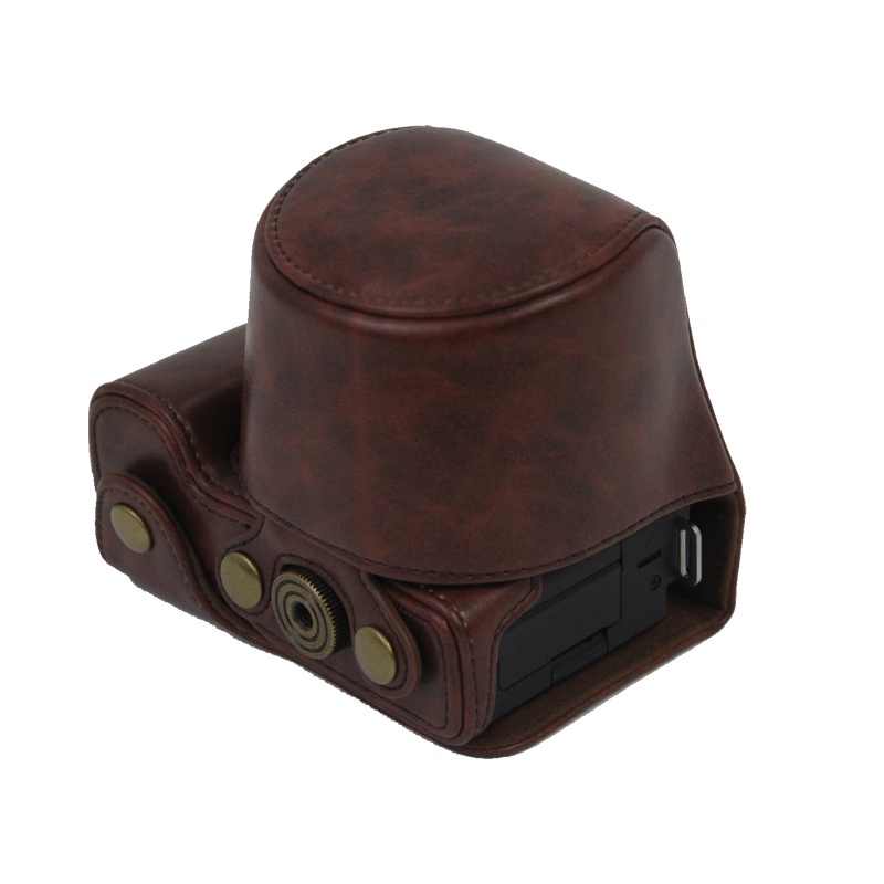 Bao Da PU Đựng Máy Ảnh Sony ZV-E10 ZVE10 Với Ống Kính 16-50mm