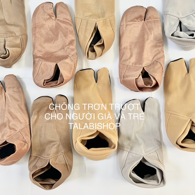 Vớ đi trong nhà, tất chân xỏ ngón chống trơn trượt dễ mang, giữ ấm Talabishop, chất Cotton thoáng mát, thâm mồ hôi