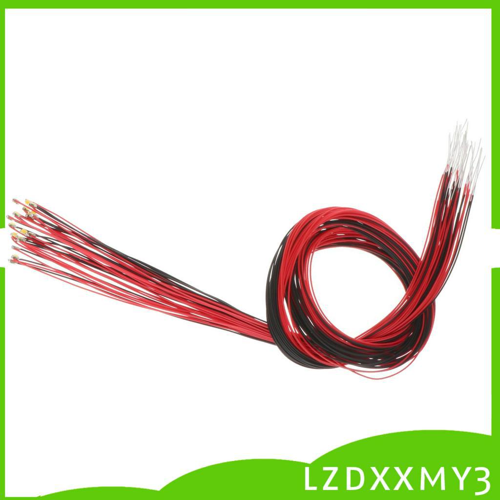 Set 20 Đèn LED Diode Micro Litz Chiều Dài 11.8 Inch Có Dây Đèn Hàn Mini Ánh Sáng Trắng / Xanh Lá / Đỏ / Xanh Lá / Vàng / Xanh Dương / Xanh Dương / Xanh Dương / Vàng DC 3V