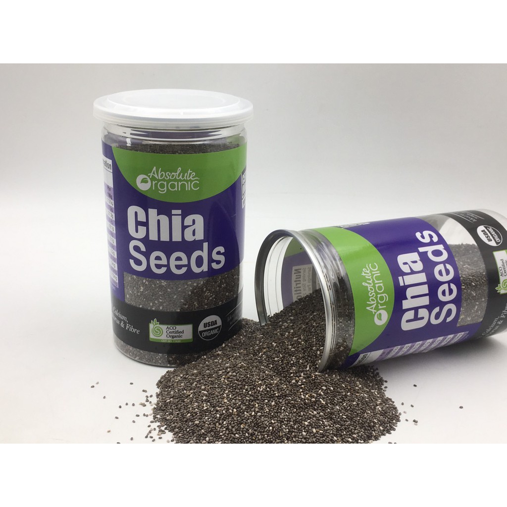 Hạt chia Organic Chia Seeds. Hộp có khối lượng 500g cao cấp (Loại đặc biệt)