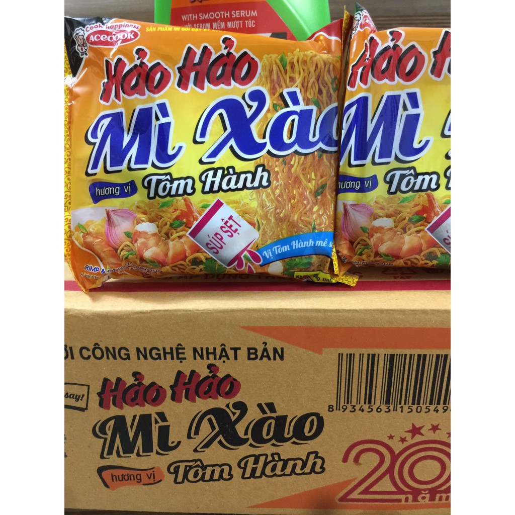 THÙNG MÌ HẢO HẢO MÌ XÀO TÔM HÀNH SÚP SỆT 30 GÓI X75G