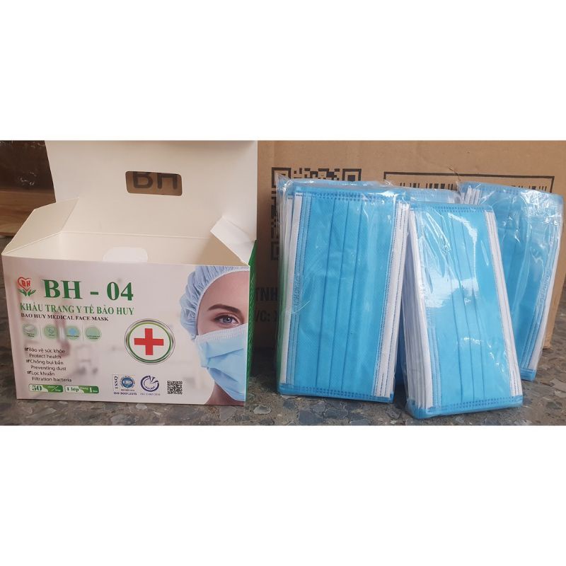 COMBO 3 HỘP KHẨU TRANG Y TẾ 4 LỚP KHÁNG KHUẨN  HÀNG CÔNG TY