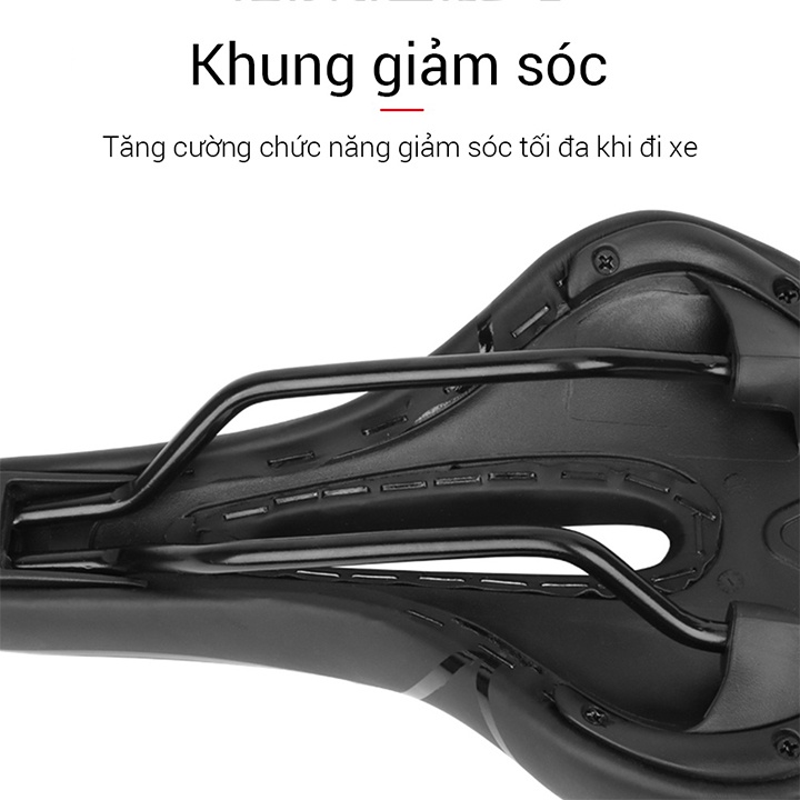 Yên xe đạp thể thao địa hình siêu êm cao cấp giảm xóc thoáng khí DYNAMIC ZONE