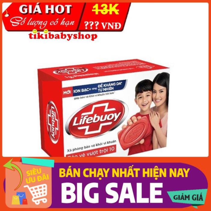 [ICLN9 giảm 5K cho đơn hàng 50k]  Xà Phòng Sạch Khuẩn Lifebuoy Bảo Vệ Vượt Trội 10 - Cục 90G Hàng Chính Hãng