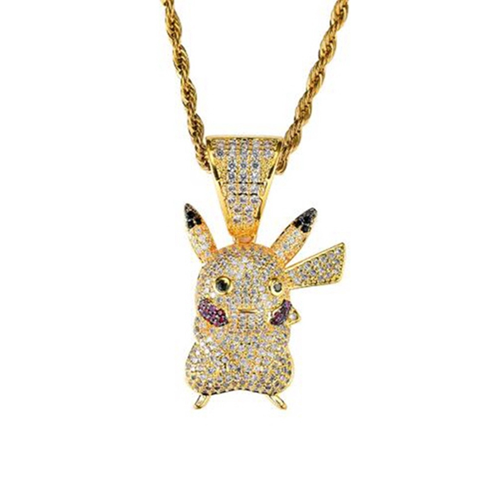 Vòng cổ mặt hình nhân vật hoạt hình Pikachu dễ thương cho nam và nữ