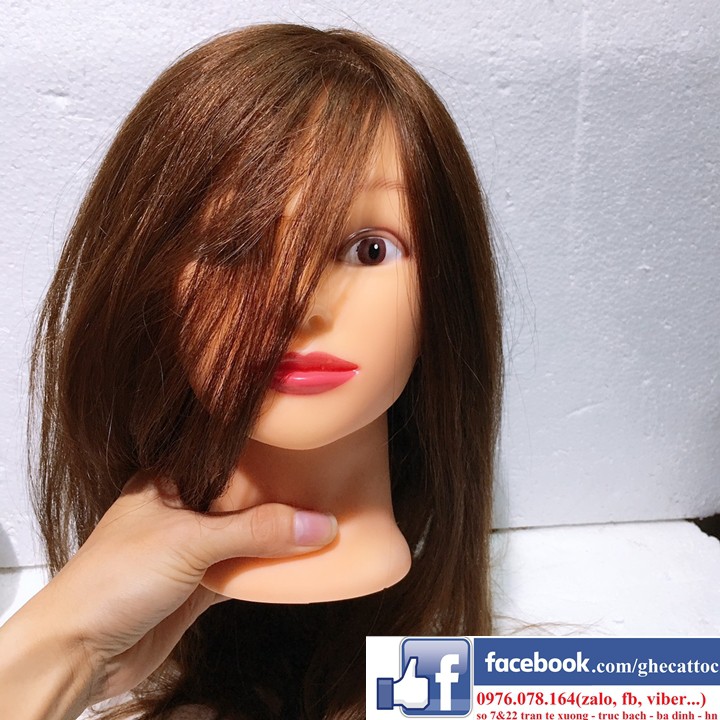 ĐẦU MANOCANH TÓC THẬT LÀM HÓA CHẤT UỐN ÉP NHUỘM TẠO KIỂU TÓC CÔ DÂU
