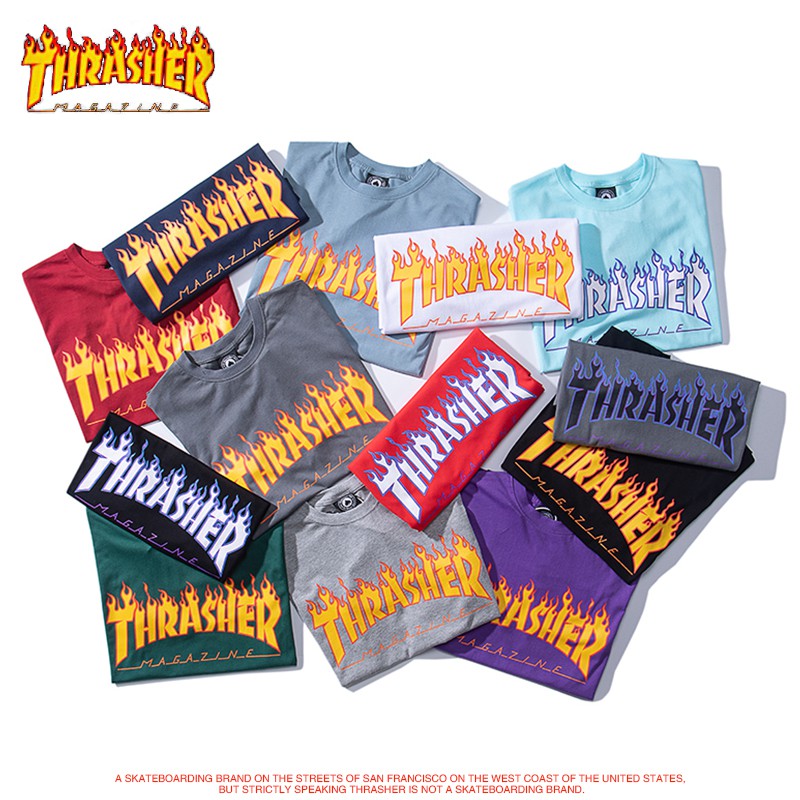 Áo Thun Ngắn Tay Cổ Tròn Thời Trang THRASHER | BigBuy360 - bigbuy360.vn