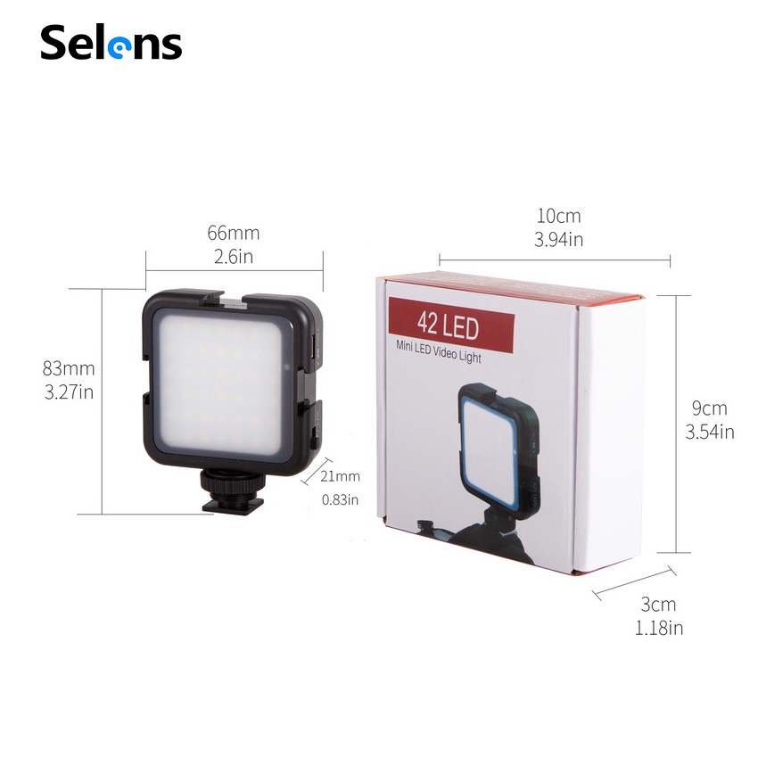 Đèn LED SELENS 42 bóng hỗ trợ quay video thích hợp cho Canon Nikon DSLR