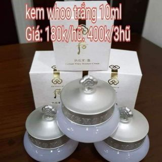 Kem dưỡng Whoo trắng và nước thần sum
