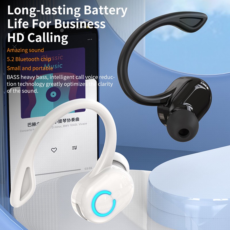 Tai Nghe Bluetooth 5.2 Móc Vành Tai Chống Ồn