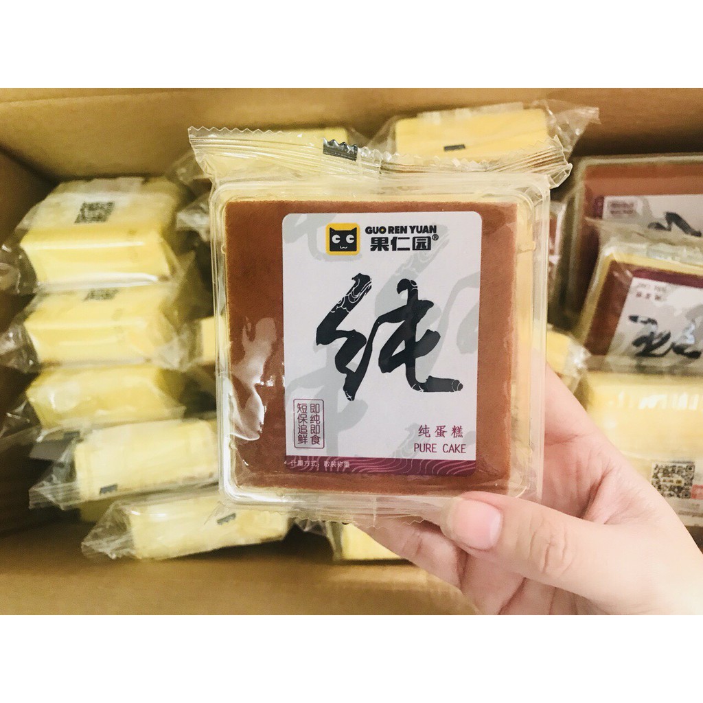 Bánh Bông lan 1 lớp Guo Ren Yuan 55gram (Date 8/2021)