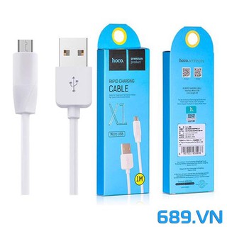 DÂY SẠC CÁP SẠC HOCO X1 MICRO USB cho Samsung xiaomi oppo huawei ... và các máy có cổng MICRO USB hàng loại tôt
