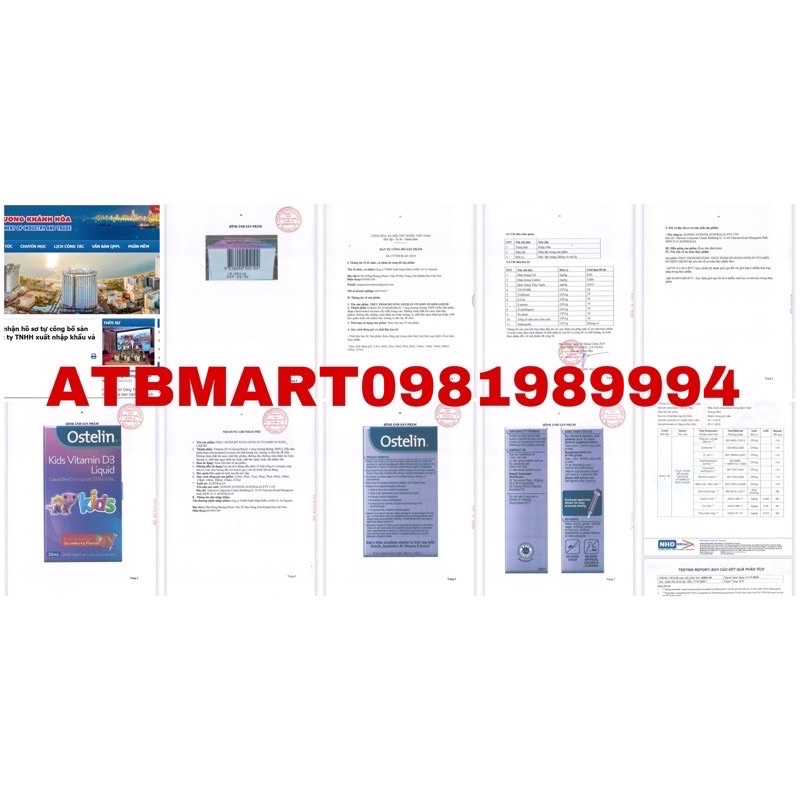 D3 Ostelin Kids hàng nội địa Úc