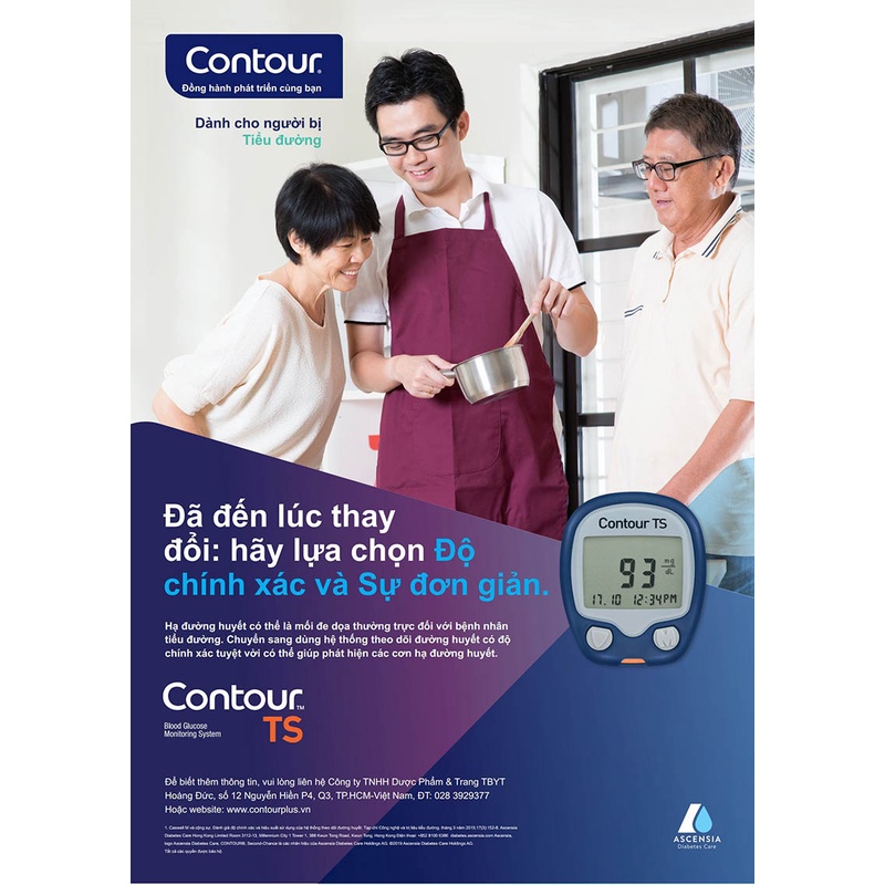 ✅ CONTOUR TS - Máy thử đường huyết Contour TS, bút lấy máu Contour Next, Kim lấy máu Contour Next (Chính hãng - Đức)