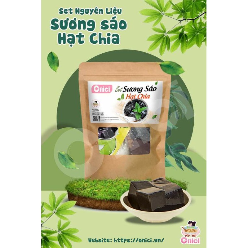 Sương Sáo Hạt Chia, có giấy hướng dẫn cách làm nấu được 30 chén.