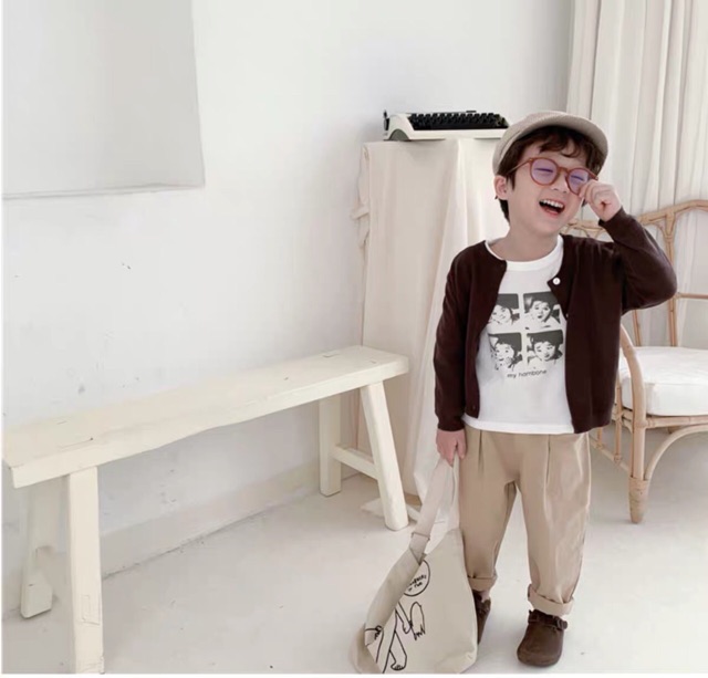 Áo len cadigan bé trai bé gái Korean