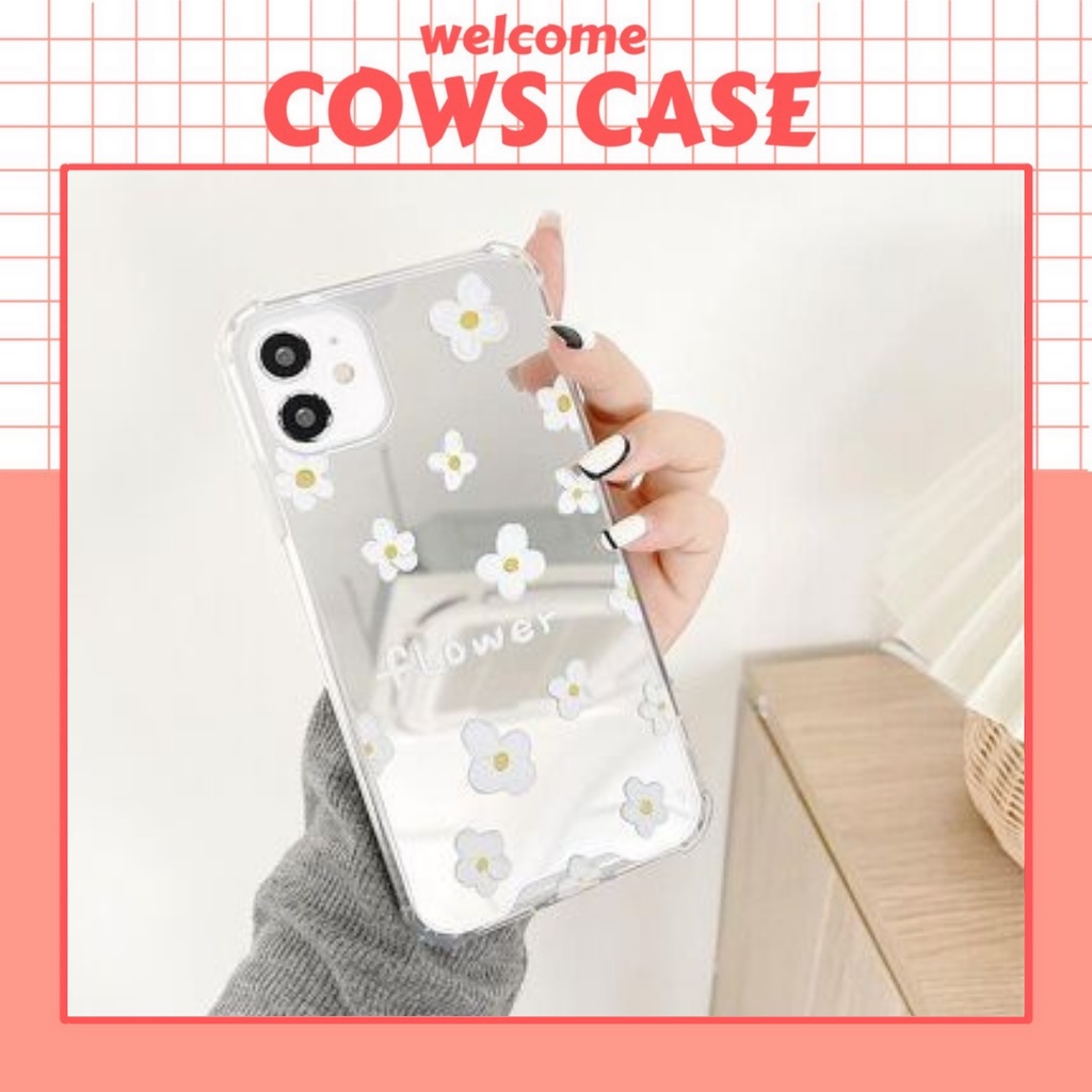 Ốp Hoa Cúc Tráng Gương cho iphone 12 pro max/12 pro/ iphone 11promax/ iphone 11/ iphone Xsmax