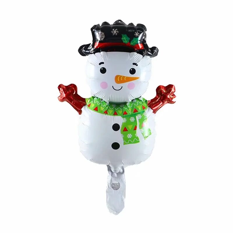 1 Bong Bóng Lá Nhôm Hình Bông Tuyết / Ông Già Noel / Ông Già Noel / Người Tuyết Dễ Thương Trang Trí Tiệc Giáng Sinh / Năm Mới