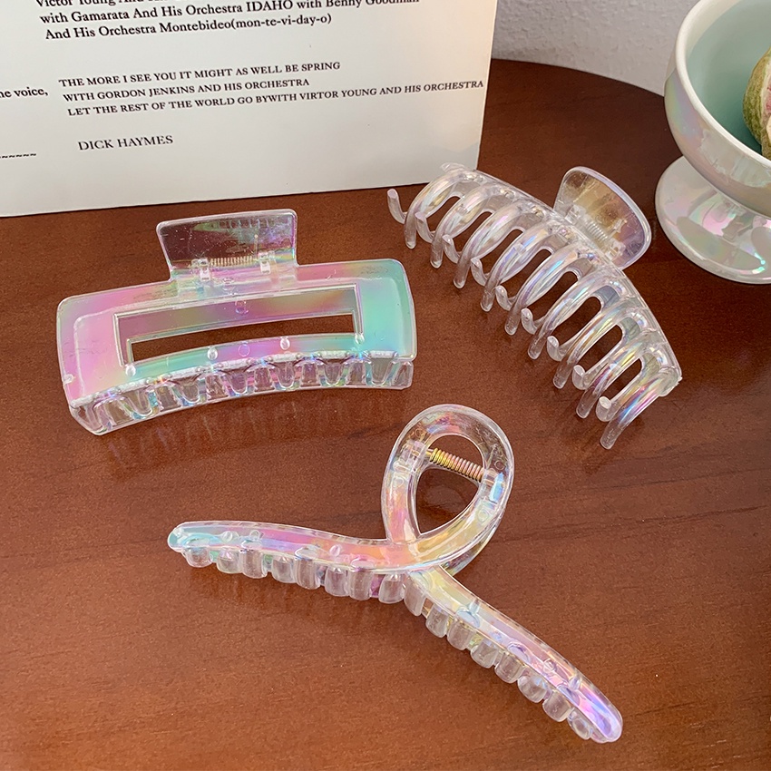 Kẹp Tóc Càng Cua Hình Vuông Trong Suốt Thời Trang Cho Nữ