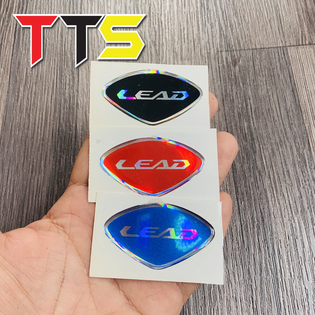 ( LEAD ) Logo tem chữ LEAD dán mặt nạ chất liệu nhựa nổi nhiều màu sắc nổi bật