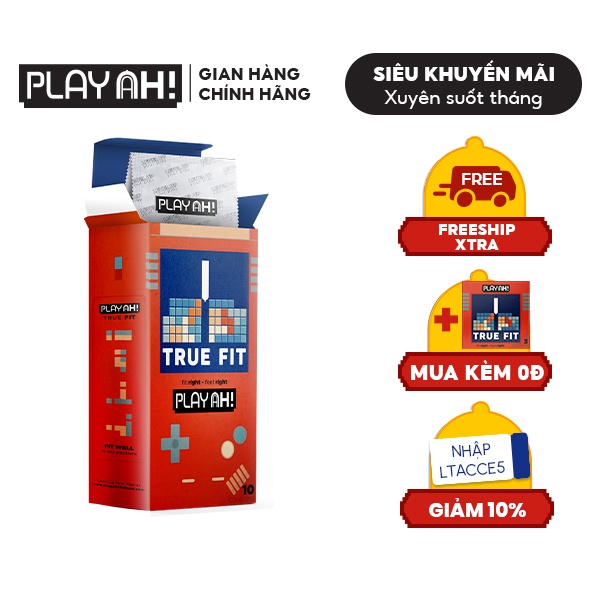 [Mua Kèm Deal 0Đ] Bao Cao Su PLAYAH True Fit Ôm Sát Hộp 10