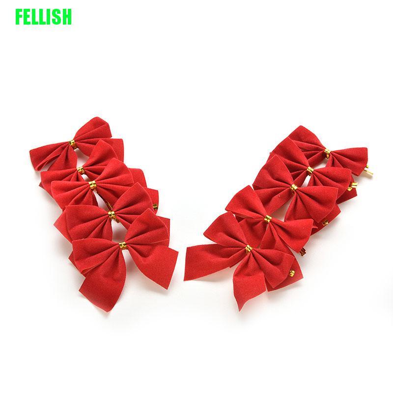 Bộ 12 nơ trang trí cây thông giáng sinh mới