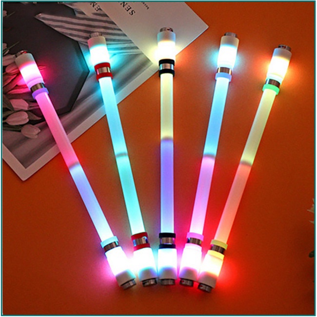 Bút Bi Xoay Có Đèn LED Nhiều Màu Giúp Giảm Căng Thẳng