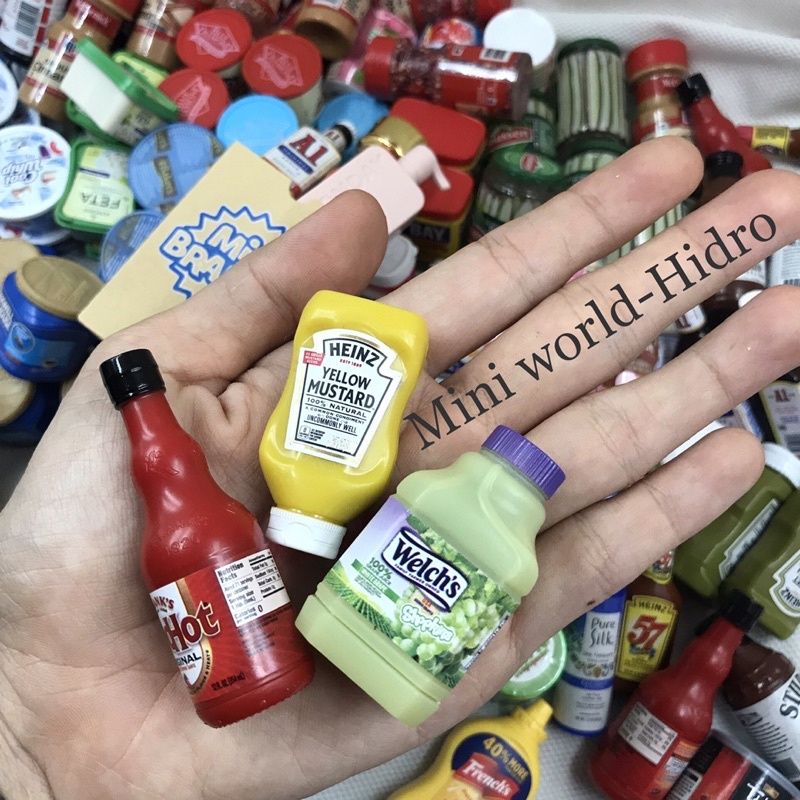 Đồ chơi toy mini Brands chính hãng đồ hộp thức ăn mỹ phẩm sữa tí hon tạp hoá combo phụ kiện búp bê Barbie BJD tỉ lệ 1/6