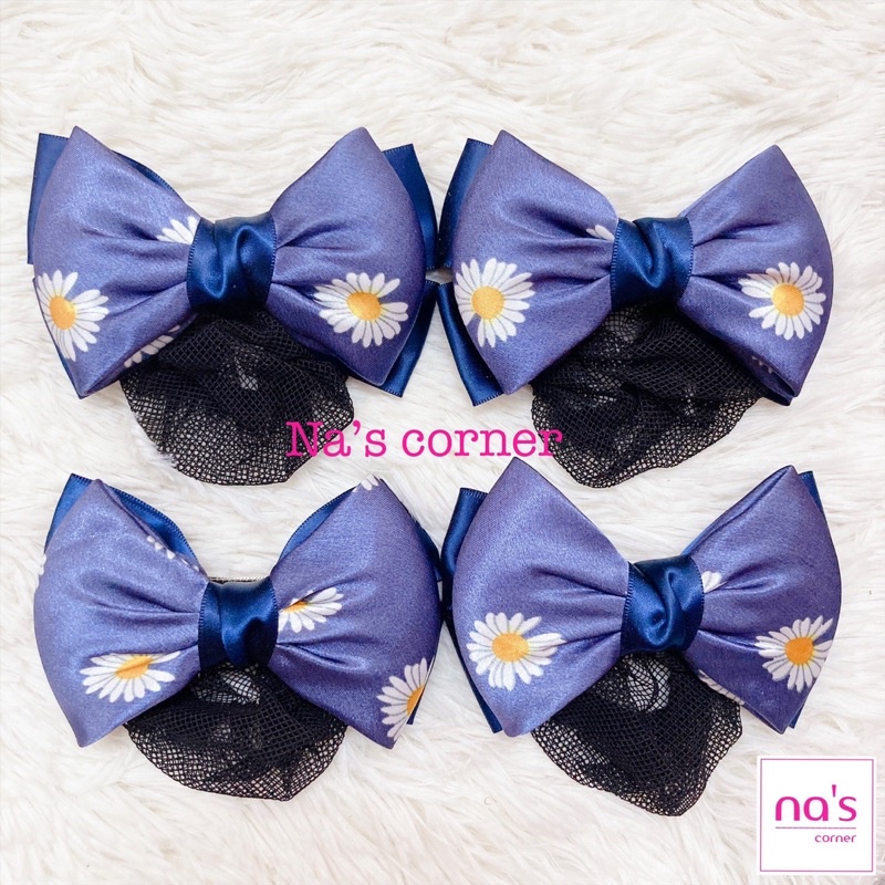 Kẹp lưới bới tóc búi tóc hoạ tiết cao cấp (1)