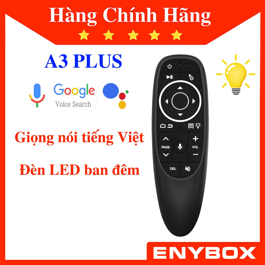 Chuột bay tìm kiếm giọng A3 Plus có đèn LED Voice 1 chạm trên Android Box G10S, G20S hàng chính hãng ENYBOX