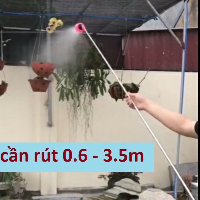 Cần phun tưới dài 3.6m có thể điều chỉnh chiều dài của cần dùng cho máy bơm mini