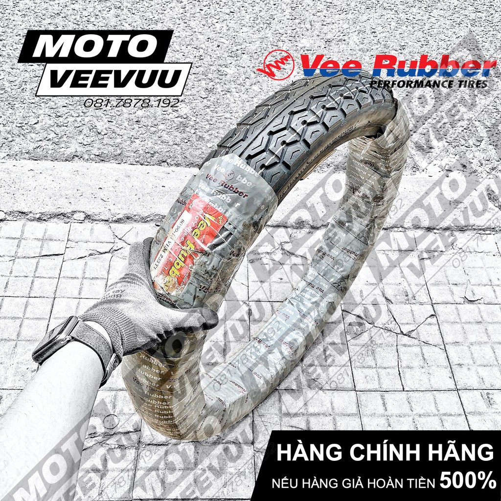 Lốp vỏ xe máy Vee Rubber 80/90-18 TL VRM223 (Lốp không ruột VeeRubber)