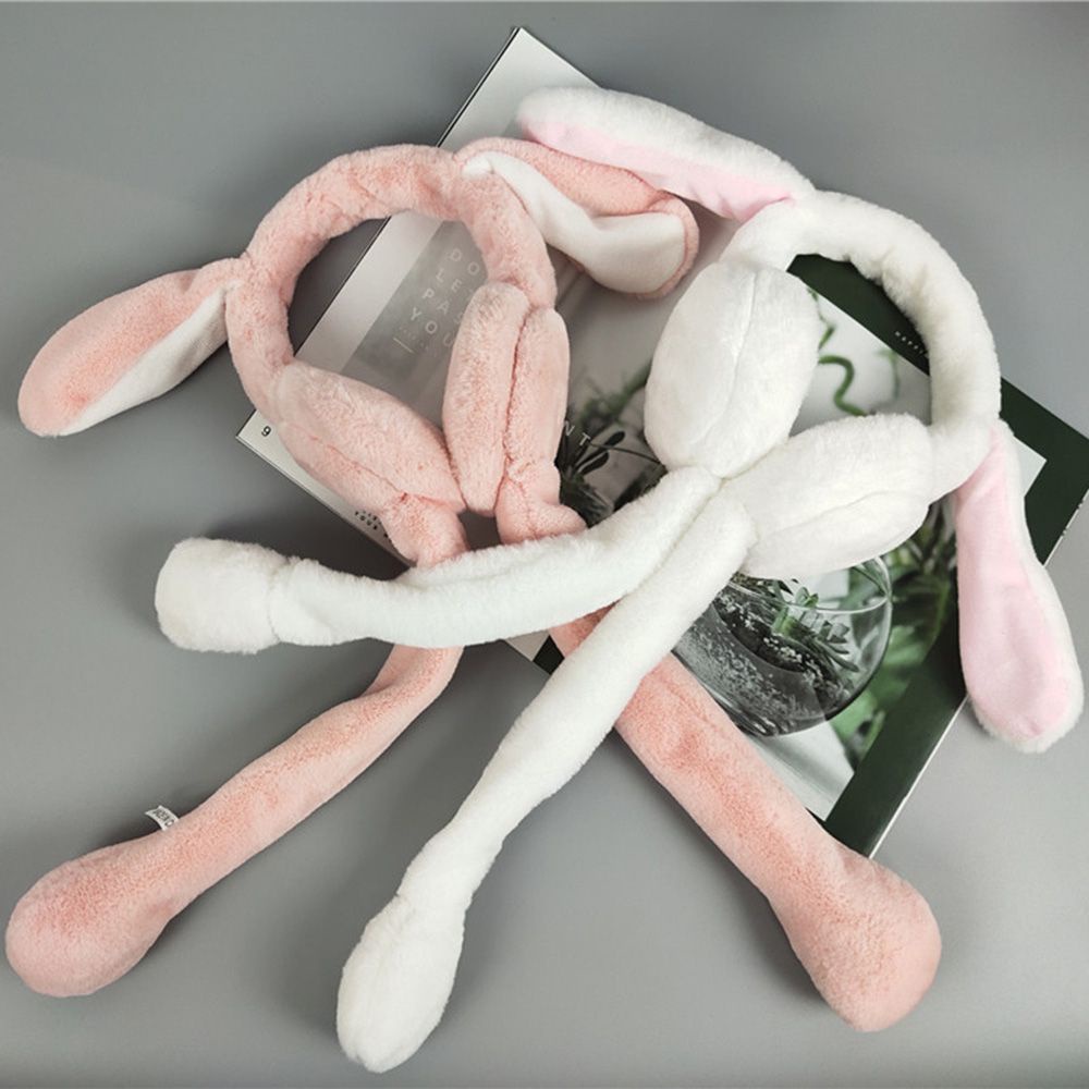 Băng Đô Lông Nhung Giữ Ấm Tai Thỏ Hoạt Hình Dễ Thương Nhiều Màu Sắc
