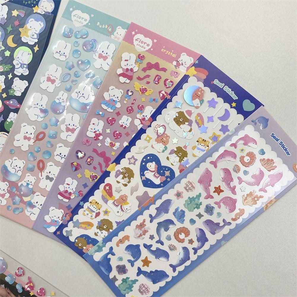 Sticker Laser Dán Trang Trí Nhật Ký Hình Hoạt Hình