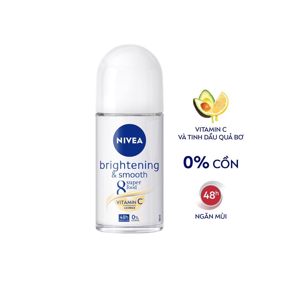 Lăn Ngăn Mùi NIVEA Sáng Mịn Se Khít Lỗ Chân Lông 50ml 81644