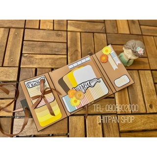 Scrapbook - album dán ảnh handmade- 15x15cm- dán 15 ảnh 6x9cm
