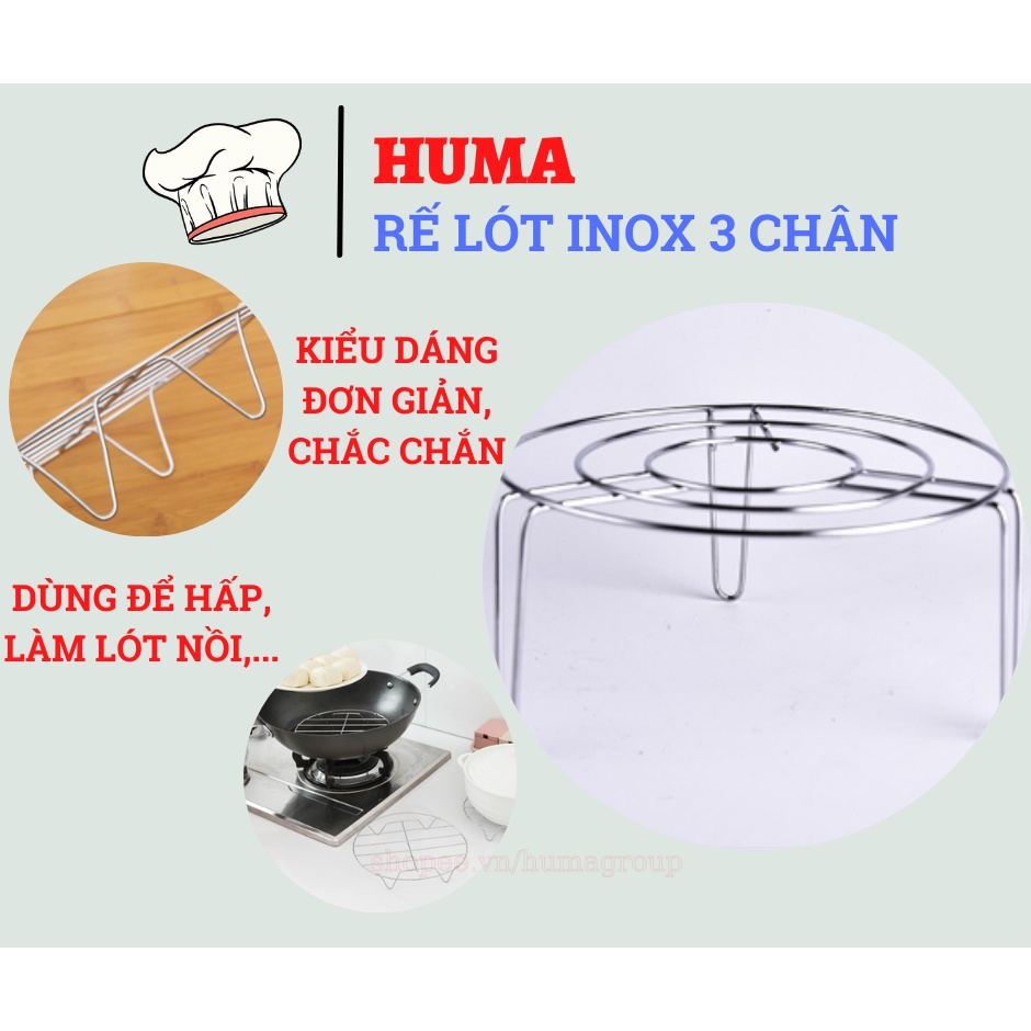 Vỉ Hấp Inox 304 – Rế/ Đế Hấp, Lót Nồi Chiên Không Dầu Đa Năng Cao Cấp 4 Chân