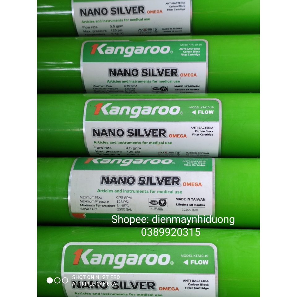 Lõi lọc nước Kangaroo số 5 - Nano Silver - Lõi 5