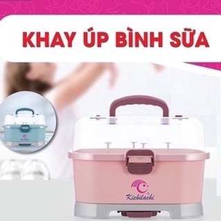 Giá úp bình sữa có lắp đậy và khay hứng nước KICHIL