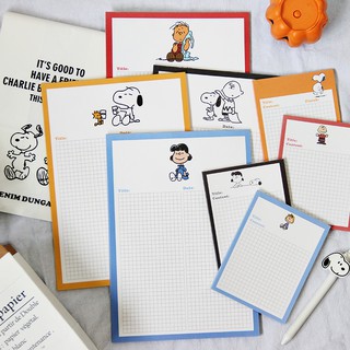 Combo Giấy Ghi Chép Và Giấy Take Note - Snoopy Cartoon