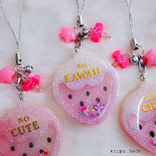 Móc khóa handmade Dâu Tây Lắc