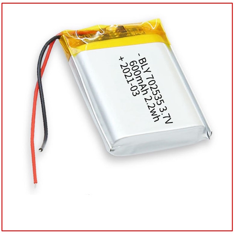 Pin Sạc Lithium 702535 3.7V  Dung lượng 600 mAh