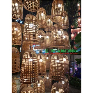 Đèn mây tre đan nhiều mẫu