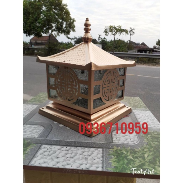ĐÈN TRỤ CỔNG NHÔM ĐÚC D250 . Hàng Việt Nam cao cấp
