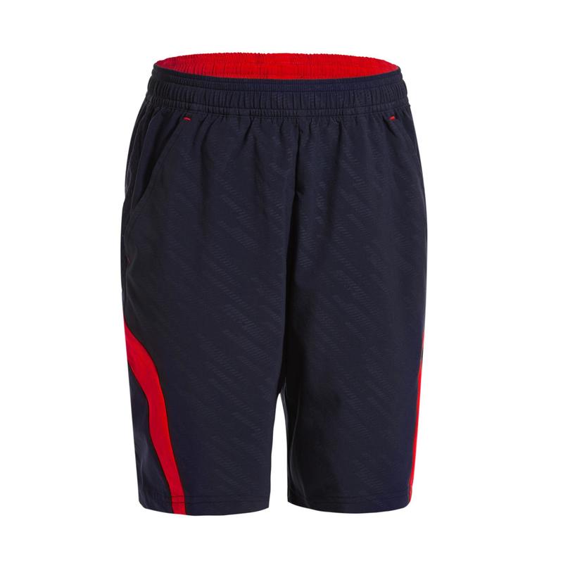 Quần short 560 jr cho trẻ em - xanh navy/đỏ Decathlon Perfly