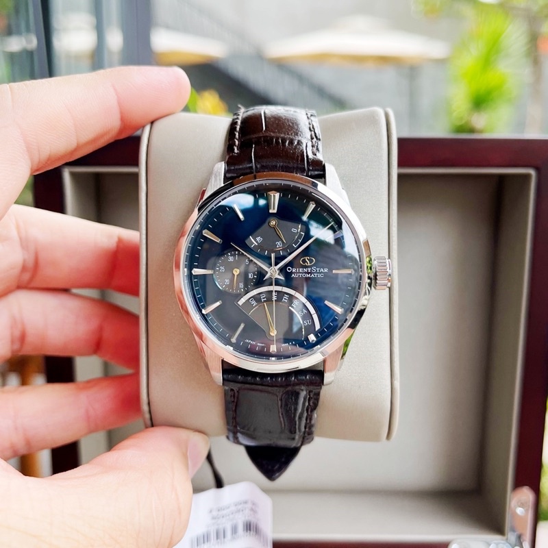 Đồng hồ nam O.RI.ENT STAR RK-DE0302E  STAR RETROGRA.DE GREEN DAIL LEATHER (MA.DE IN JA.PAN).