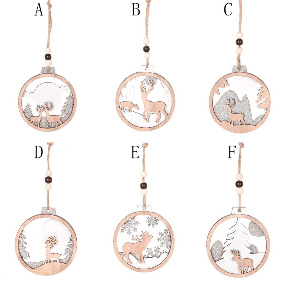 Mặt Gỗ Thủ Công Sáng Tạo Treo Trang Trí Giáng Sinh