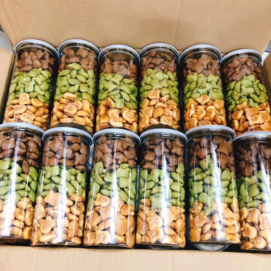 Bánh Gấu Nhân Kem Sữa và Mix 3 thế giới siêu thị ăn vặt | BigBuy360 - bigbuy360.vn