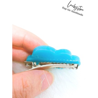 Kẹp tóc dễ thương hình mây handmade 4cm